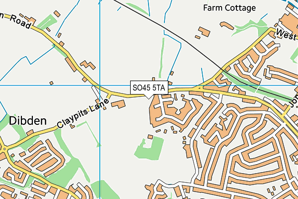 SO45 5TA map - OS VectorMap District (Ordnance Survey)