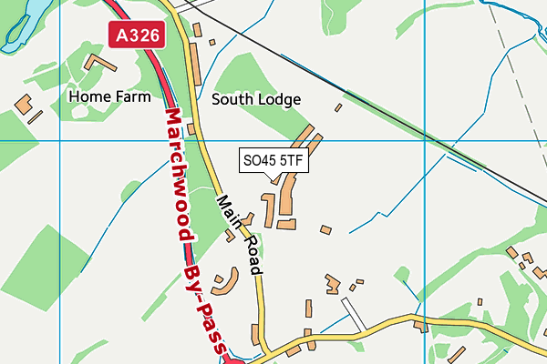 SO45 5TF map - OS VectorMap District (Ordnance Survey)