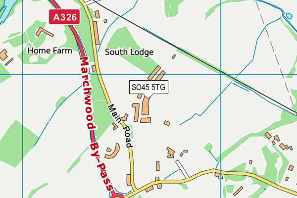 SO45 5TG map - OS VectorMap District (Ordnance Survey)