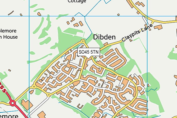 SO45 5TN map - OS VectorMap District (Ordnance Survey)