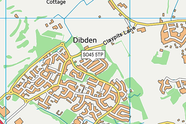 SO45 5TP map - OS VectorMap District (Ordnance Survey)
