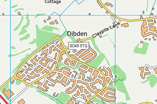 SO45 5TQ map - OS VectorMap District (Ordnance Survey)