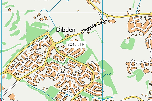 SO45 5TR map - OS VectorMap District (Ordnance Survey)