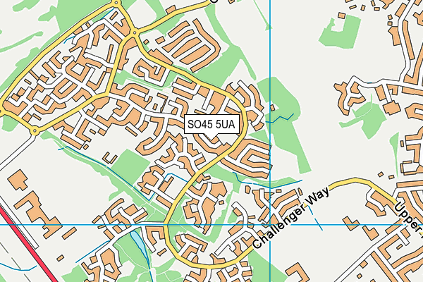 SO45 5UA map - OS VectorMap District (Ordnance Survey)