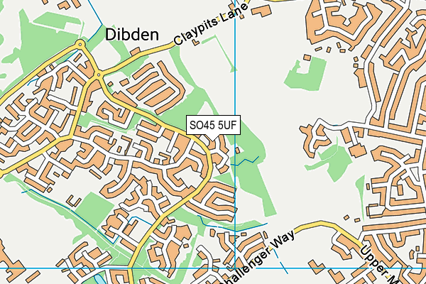 SO45 5UF map - OS VectorMap District (Ordnance Survey)