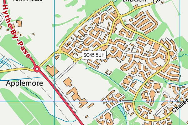 SO45 5UH map - OS VectorMap District (Ordnance Survey)
