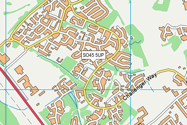 SO45 5UP map - OS VectorMap District (Ordnance Survey)