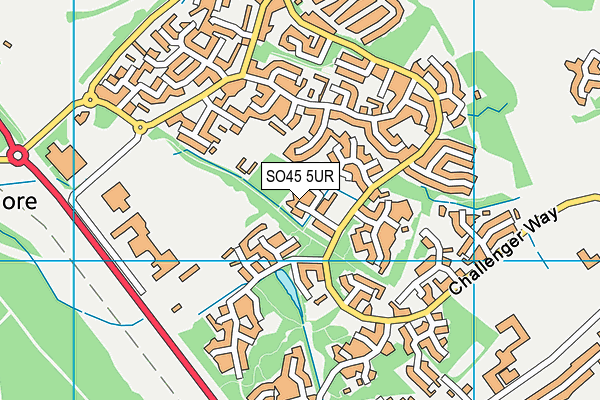 SO45 5UR map - OS VectorMap District (Ordnance Survey)