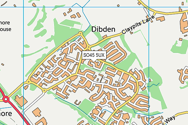 SO45 5UX map - OS VectorMap District (Ordnance Survey)