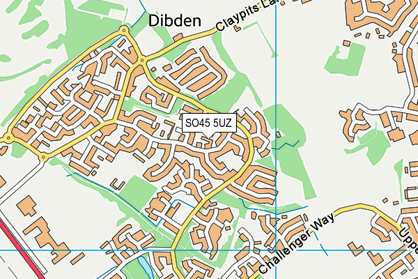 SO45 5UZ map - OS VectorMap District (Ordnance Survey)