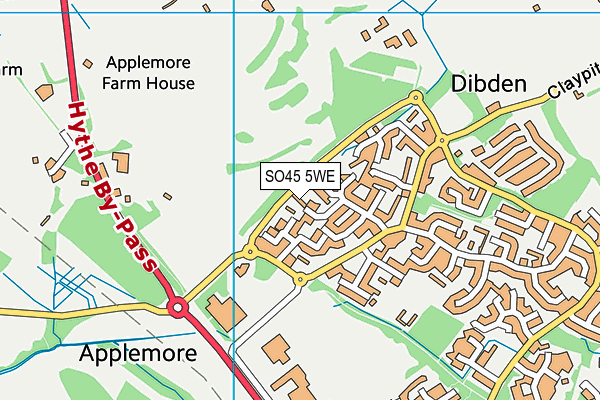 SO45 5WE map - OS VectorMap District (Ordnance Survey)