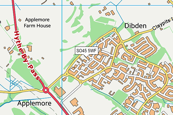 SO45 5WF map - OS VectorMap District (Ordnance Survey)