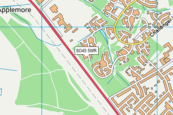 SO45 5WR map - OS VectorMap District (Ordnance Survey)