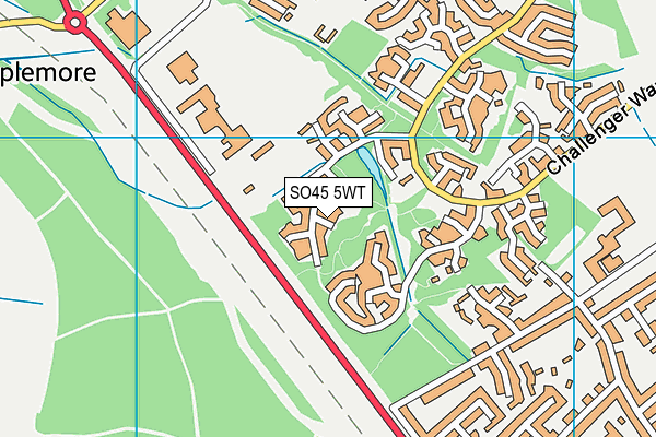 SO45 5WT map - OS VectorMap District (Ordnance Survey)