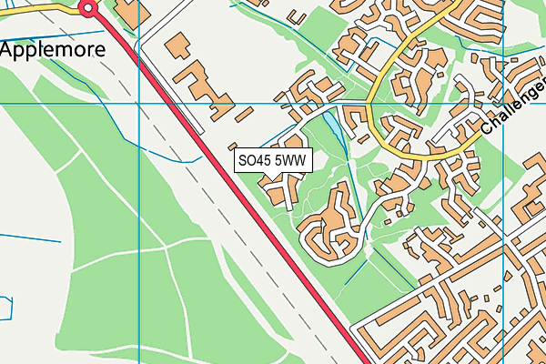 SO45 5WW map - OS VectorMap District (Ordnance Survey)