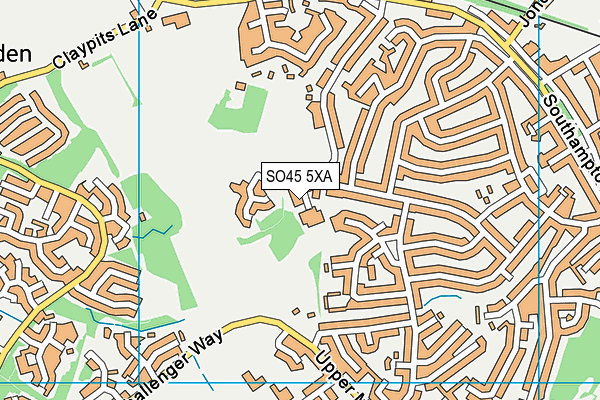 SO45 5XA map - OS VectorMap District (Ordnance Survey)