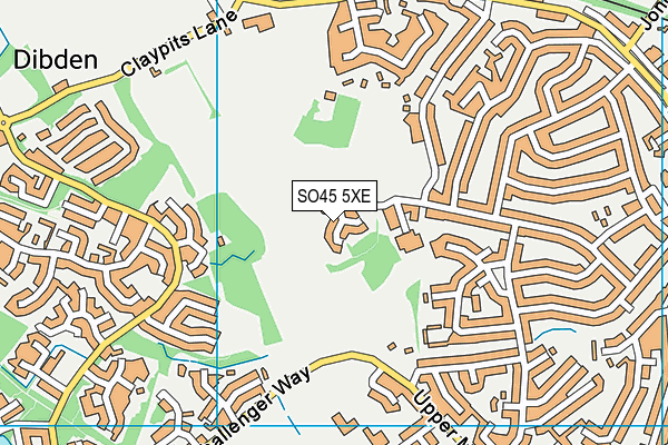 SO45 5XE map - OS VectorMap District (Ordnance Survey)