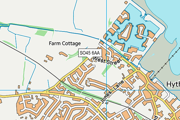SO45 6AA map - OS VectorMap District (Ordnance Survey)