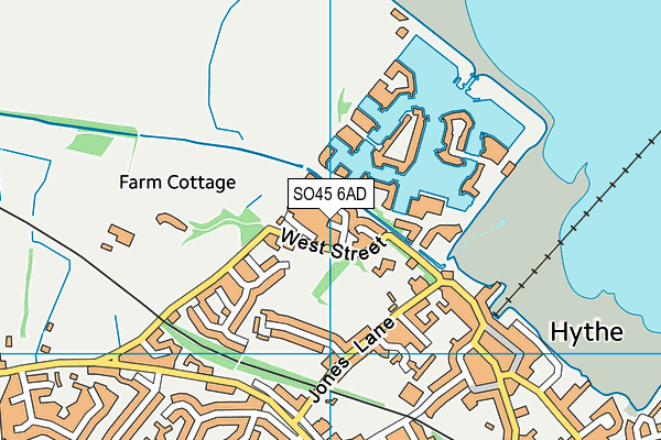 SO45 6AD map - OS VectorMap District (Ordnance Survey)