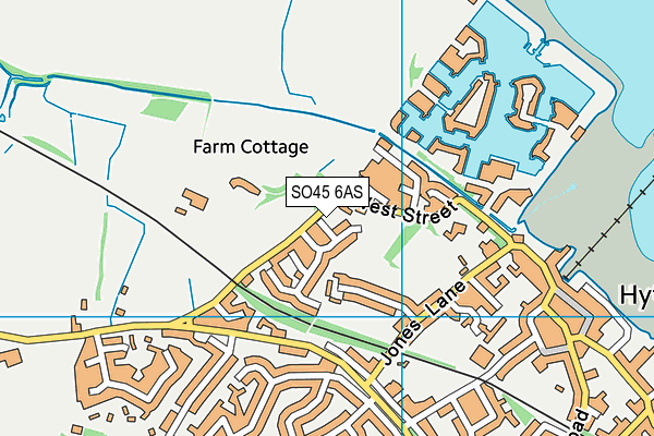 SO45 6AS map - OS VectorMap District (Ordnance Survey)