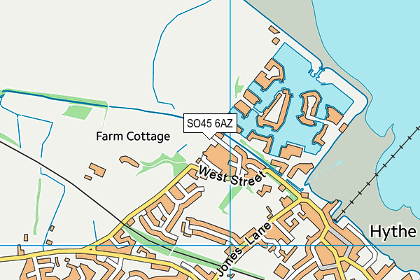 SO45 6AZ map - OS VectorMap District (Ordnance Survey)