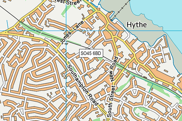 SO45 6BD map - OS VectorMap District (Ordnance Survey)