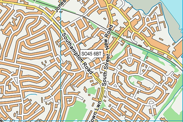 SO45 6BT map - OS VectorMap District (Ordnance Survey)