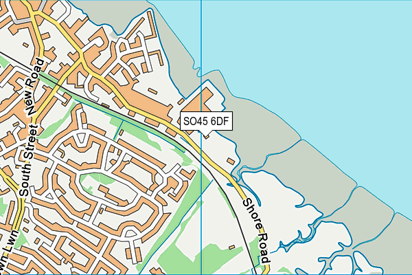 SO45 6DF map - OS VectorMap District (Ordnance Survey)
