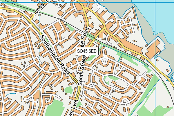 SO45 6ED map - OS VectorMap District (Ordnance Survey)