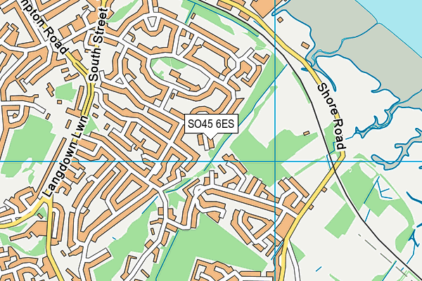 SO45 6ES map - OS VectorMap District (Ordnance Survey)