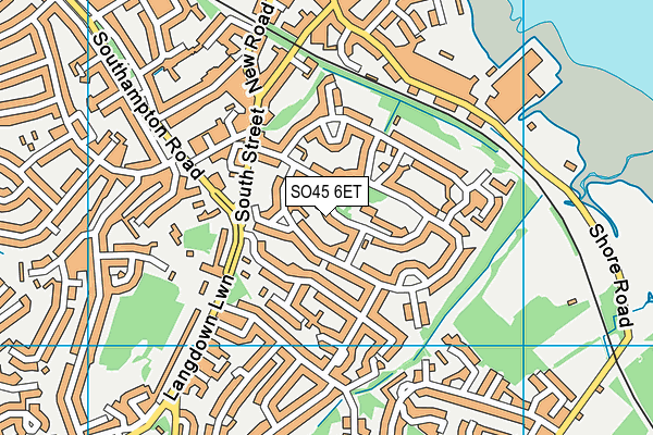 Waterside Primary School map (SO45 6ET) - OS VectorMap District (Ordnance Survey)