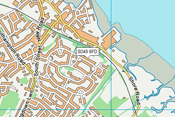 SO45 6FD map - OS VectorMap District (Ordnance Survey)