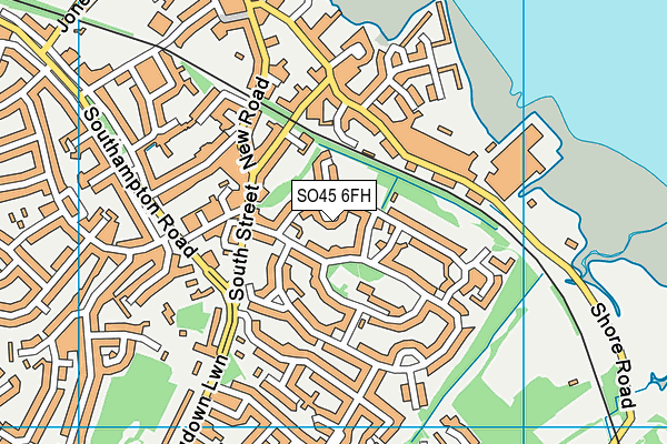 SO45 6FH map - OS VectorMap District (Ordnance Survey)