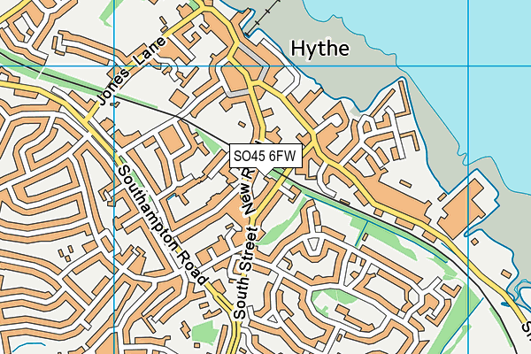SO45 6FW map - OS VectorMap District (Ordnance Survey)