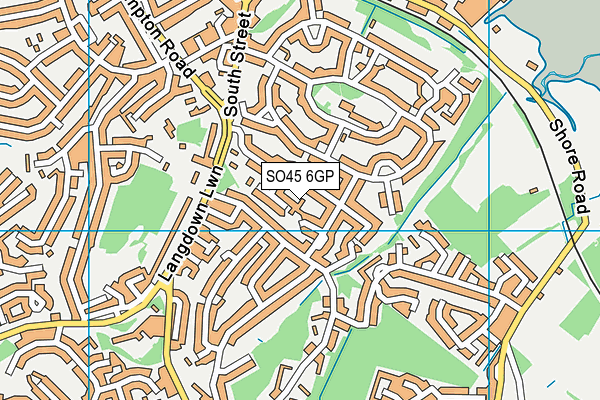 SO45 6GP map - OS VectorMap District (Ordnance Survey)