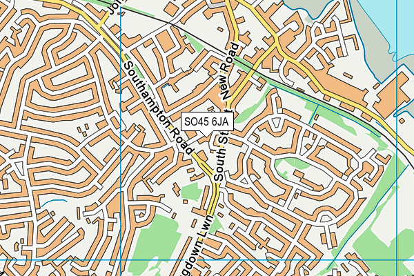 SO45 6JA map - OS VectorMap District (Ordnance Survey)