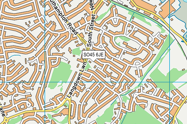 SO45 6JE map - OS VectorMap District (Ordnance Survey)