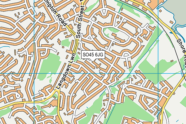 SO45 6JG map - OS VectorMap District (Ordnance Survey)