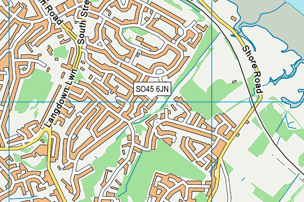 SO45 6JN map - OS VectorMap District (Ordnance Survey)