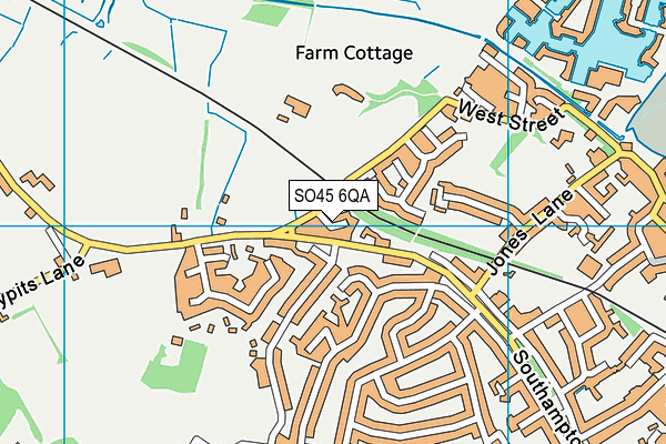 SO45 6QA map - OS VectorMap District (Ordnance Survey)