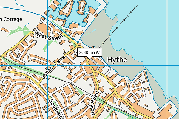 SO45 6YW map - OS VectorMap District (Ordnance Survey)