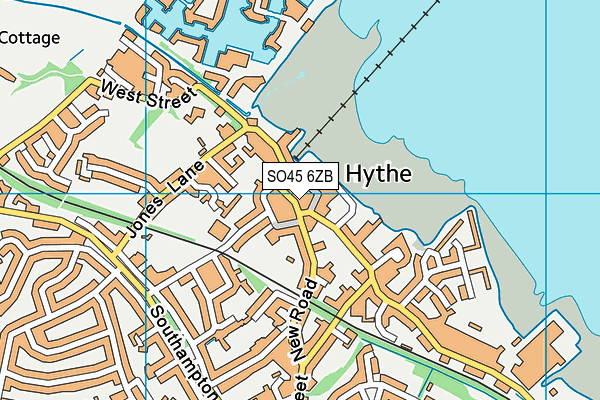 SO45 6ZB map - OS VectorMap District (Ordnance Survey)