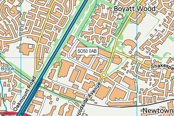 SO50 0AB map - OS VectorMap District (Ordnance Survey)