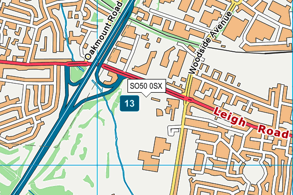 SO50 0SX map - OS VectorMap District (Ordnance Survey)