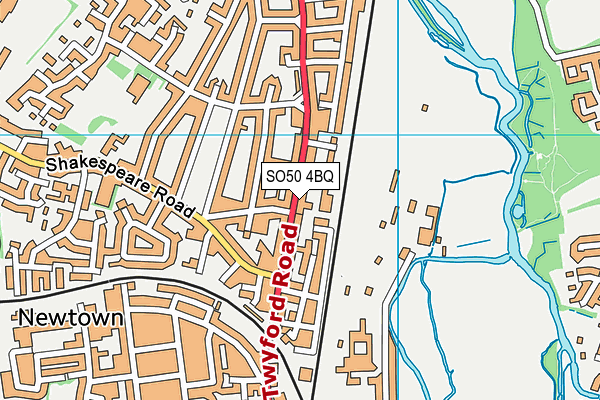 SO50 4BQ map - OS VectorMap District (Ordnance Survey)