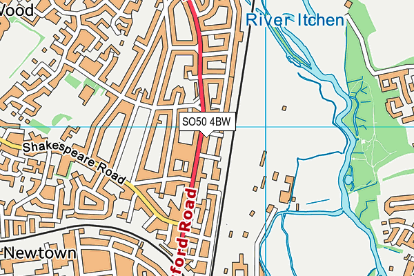 SO50 4BW map - OS VectorMap District (Ordnance Survey)