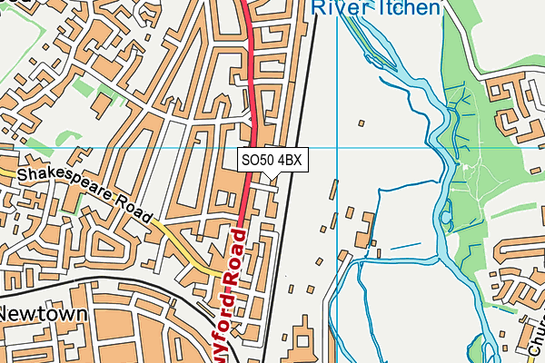 SO50 4BX map - OS VectorMap District (Ordnance Survey)