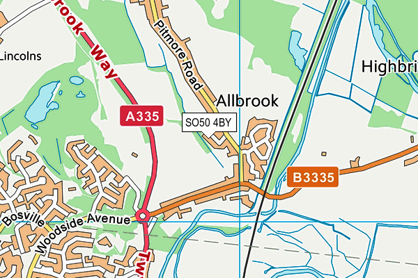 SO50 4BY map - OS VectorMap District (Ordnance Survey)