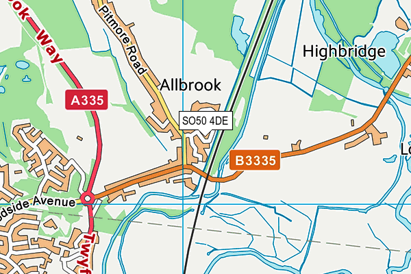 SO50 4DE map - OS VectorMap District (Ordnance Survey)