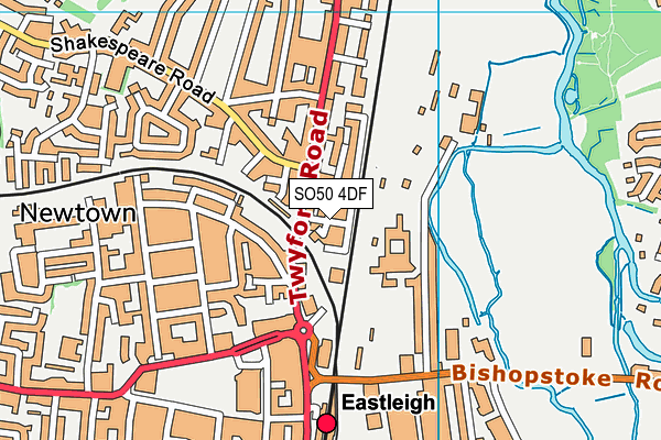 SO50 4DF map - OS VectorMap District (Ordnance Survey)